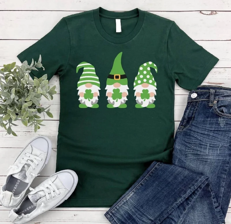 Lucky Gnomes Tee In Green Fashion Forward