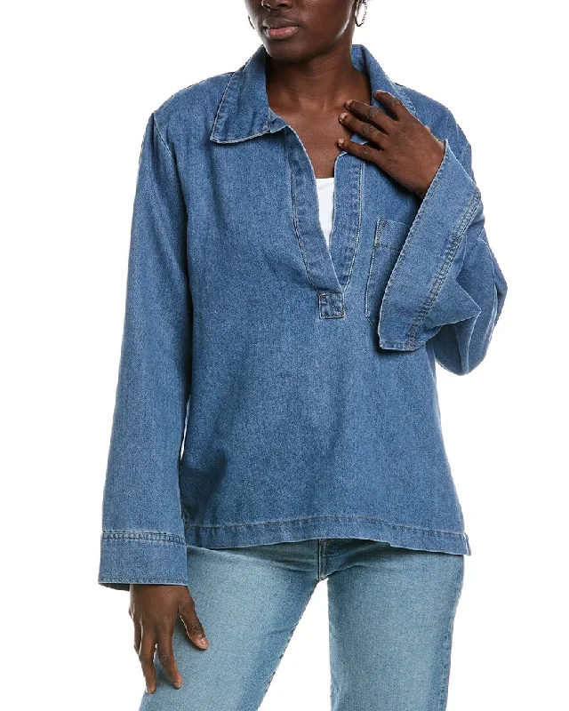 Lyra & Co. Denim Tunic Shirt Formal Outfit