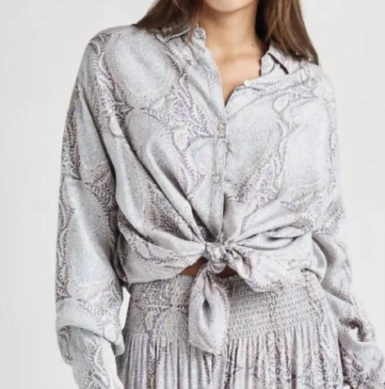 Mackenzie Shirt In Chicory Paisy Exquisite Women's Wear Sale