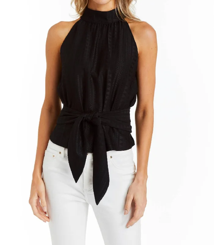 Madi Halter Top In Black Effortless Chic Apparel