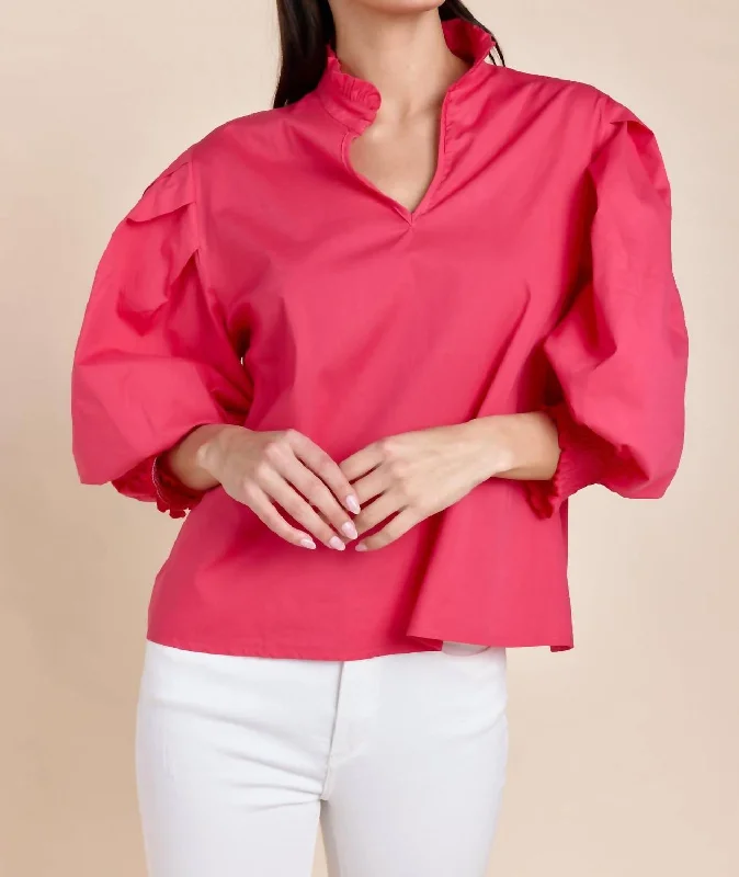 Mara Blouse In Strawberry Exclusive Designer Collection