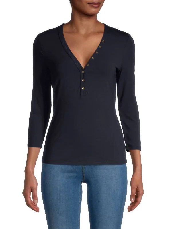 Margot Top In Navy The Latest Trends