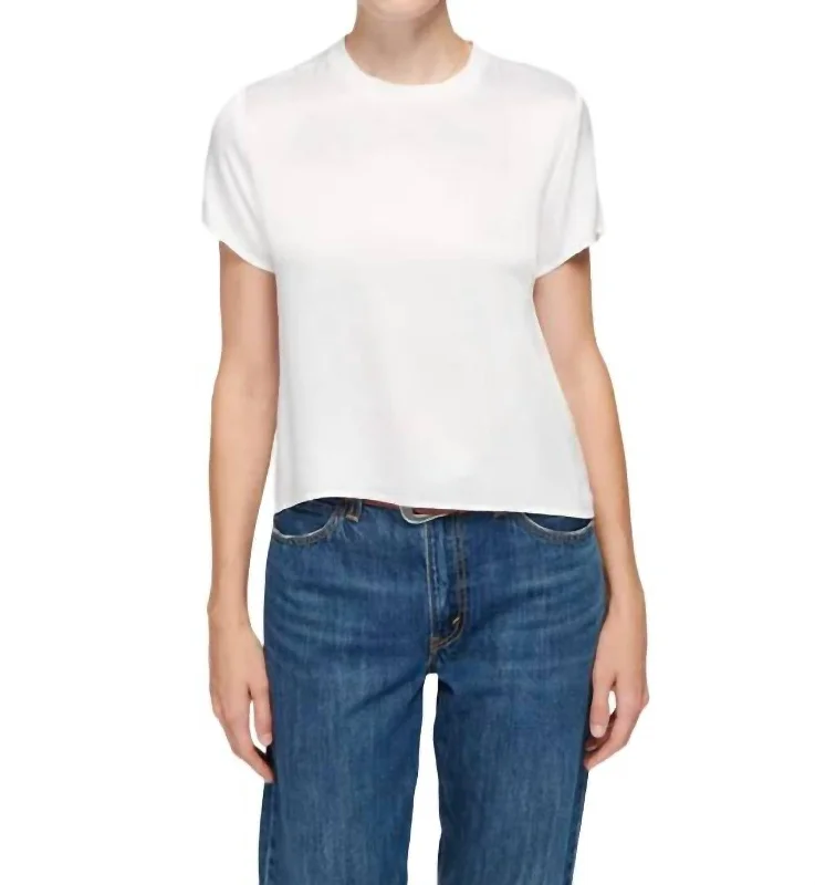 Marie Boxy Crop Top In White The Latest Trends