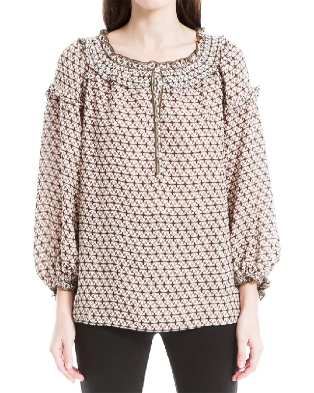 Max Studio 3/4-Sleeve Blouse Season Transition Versatile Wear Clearance