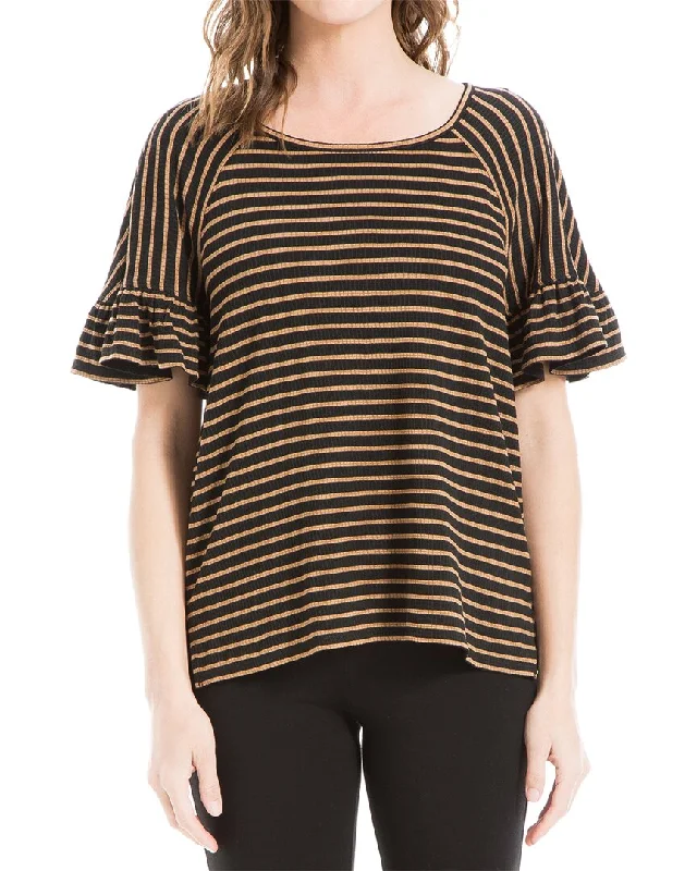 Max Studio Flutter Textured Knit Top Find Your Unique Flair