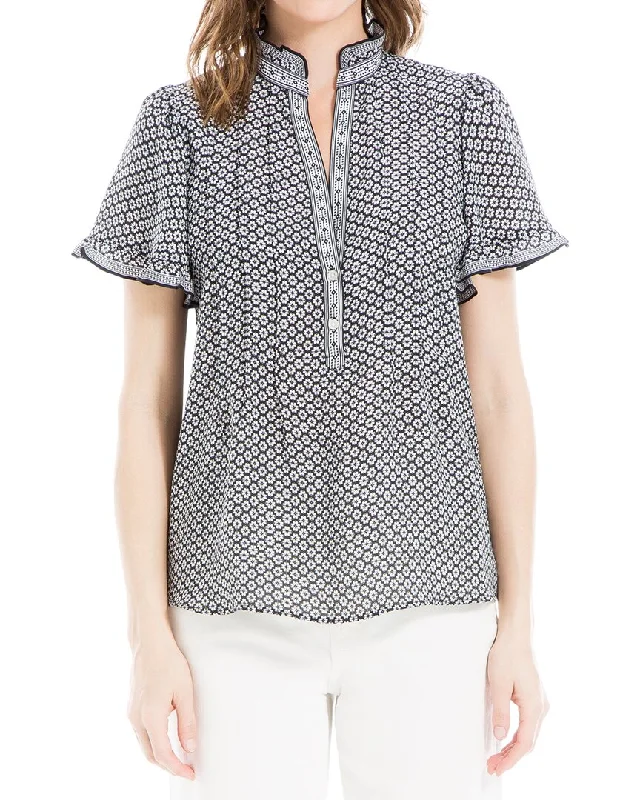 Max Studio Pintuck Blouse Fashion Forward