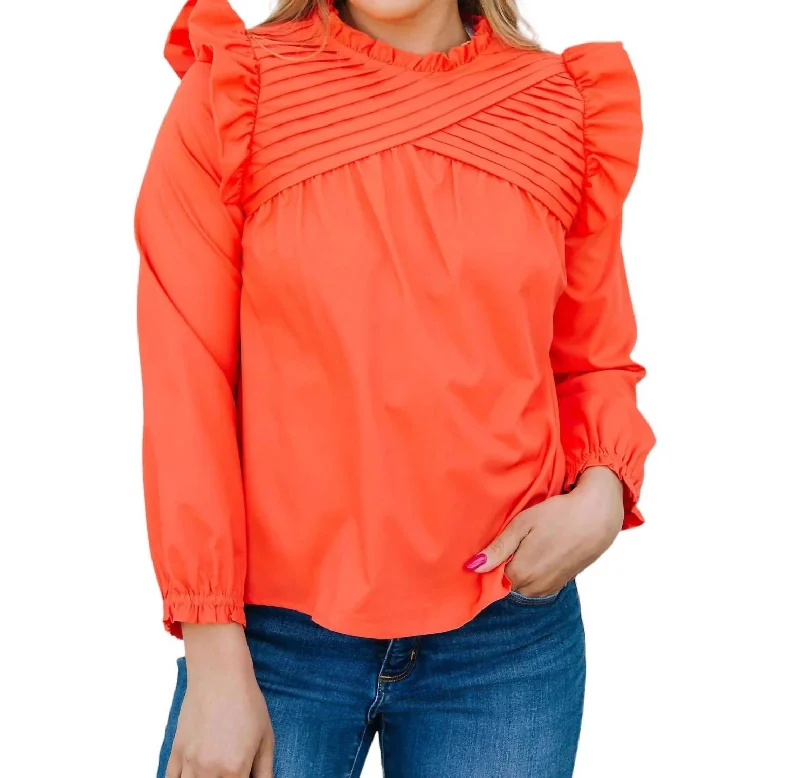 Mckenna Top Blouse In Fire Latest Fashion