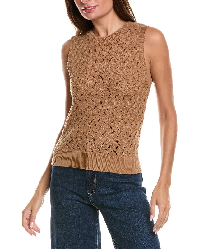 Minnie Rose Pointelle Crop Cashmere-Blend Tank Unbeatable Prices