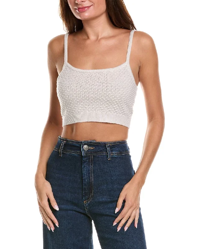 Minnie Rose Textured Cashmere-Blend Bralette Big Savings