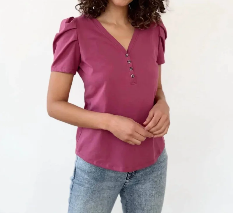 Monet Top In Mauve Berry Don't Miss Out