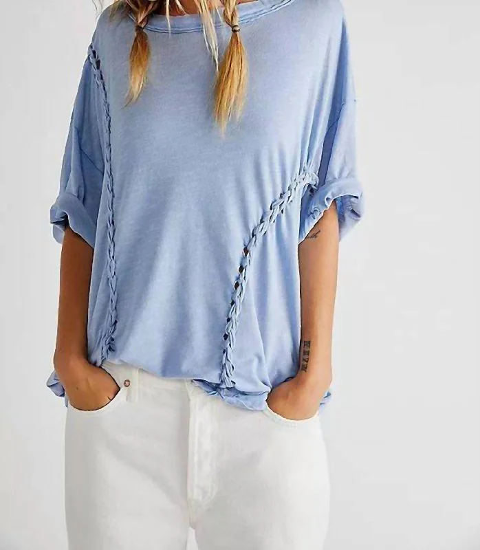 Moonlit Midi Tee In Blue Huge Savings On Parisian Styles