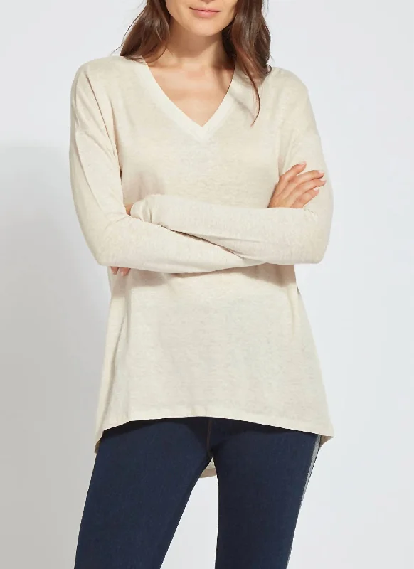 Mya Long Sleeve Tee In Crisp Chino Chic Outfits