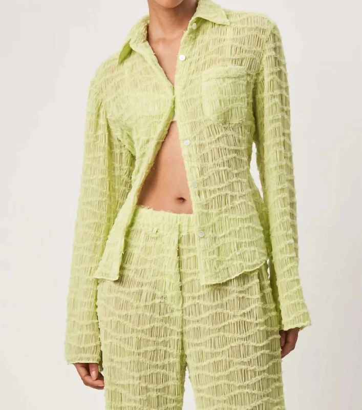 Nadi Top In Lime Graceful Drape