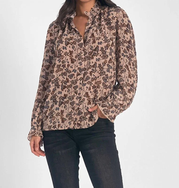 Napa Print Blouse In Multi Eco Friendly Fashion Sale