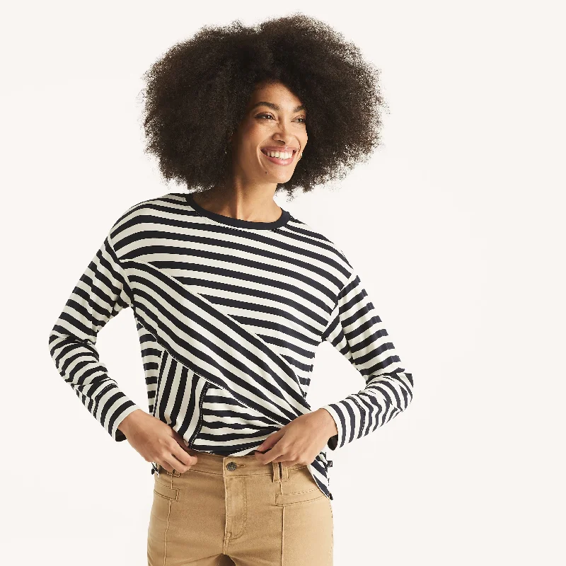 Nautica Womens Pieced Striped Top Season Sale