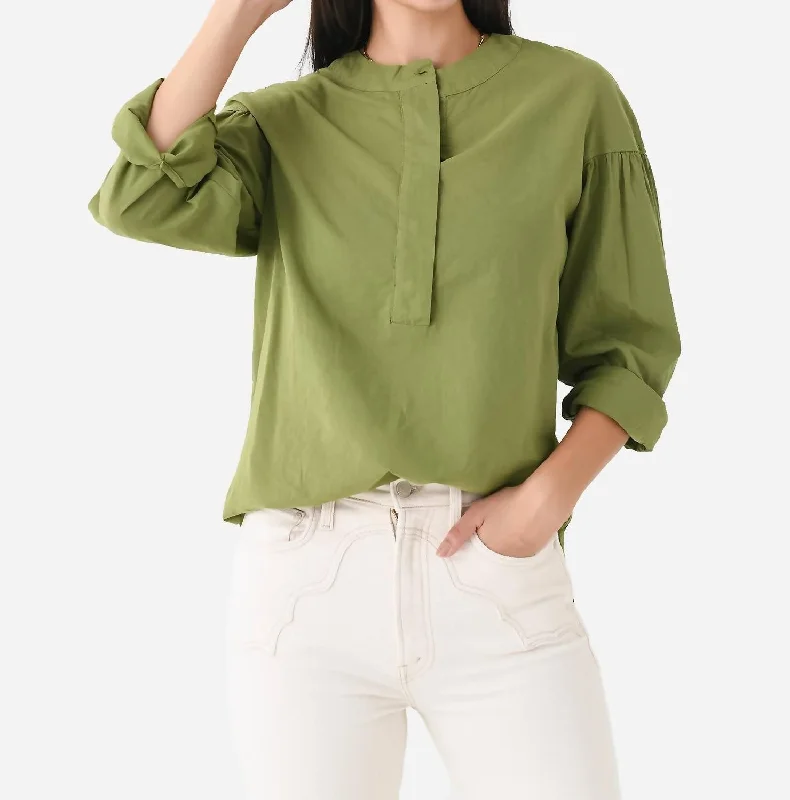 Nora Top In Olive Winter Warm - Up Sale