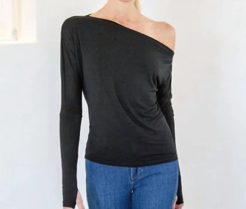 One Cold Shoulder Top In Black Seasonal Style Discounts