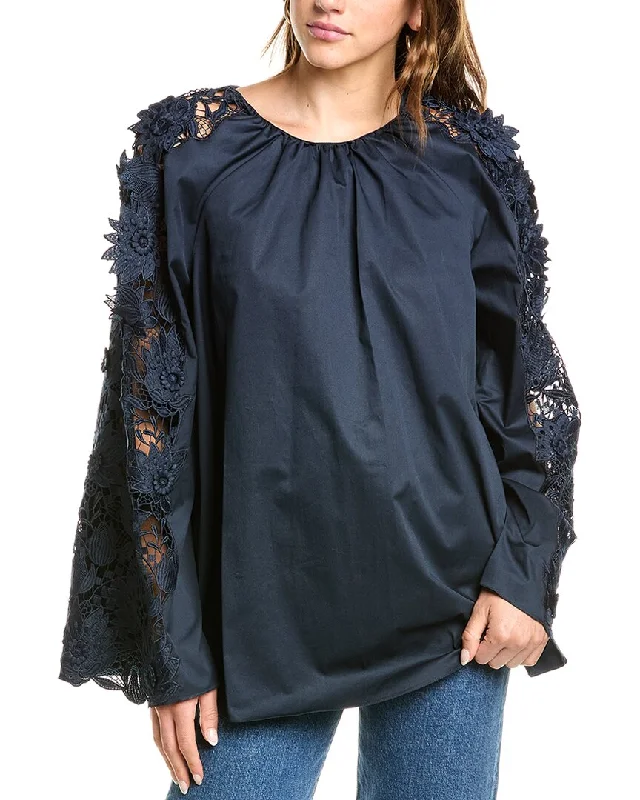 Oscar de la Renta Water Lily Blouse Hot Picks