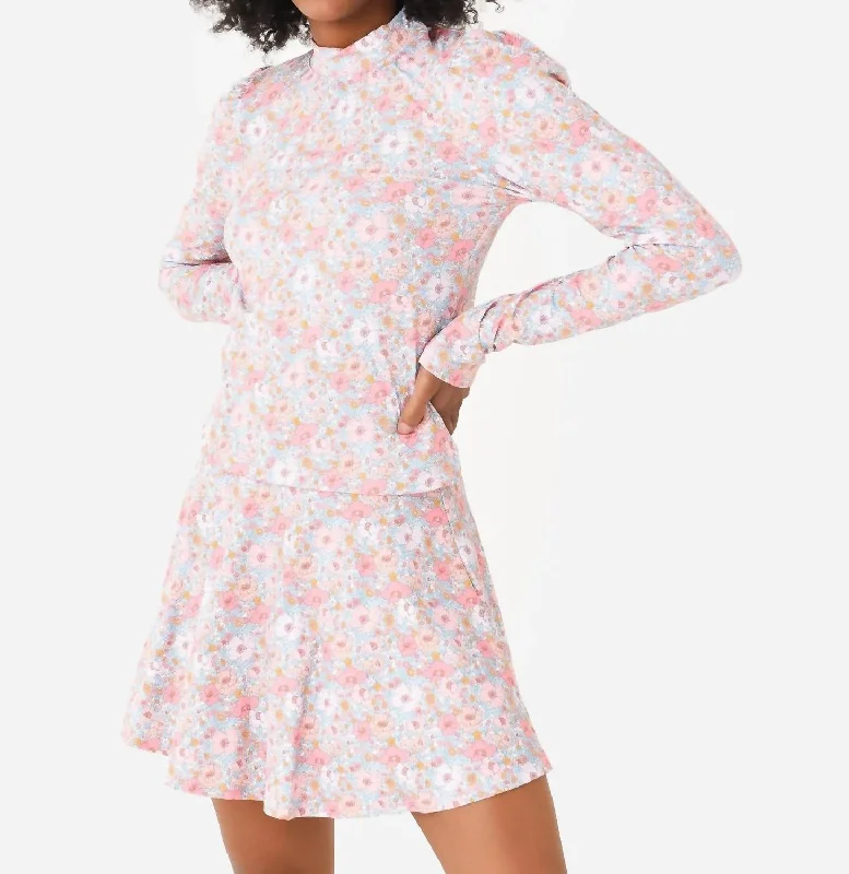 Park Top In Pink Floral Special Occasion Wear