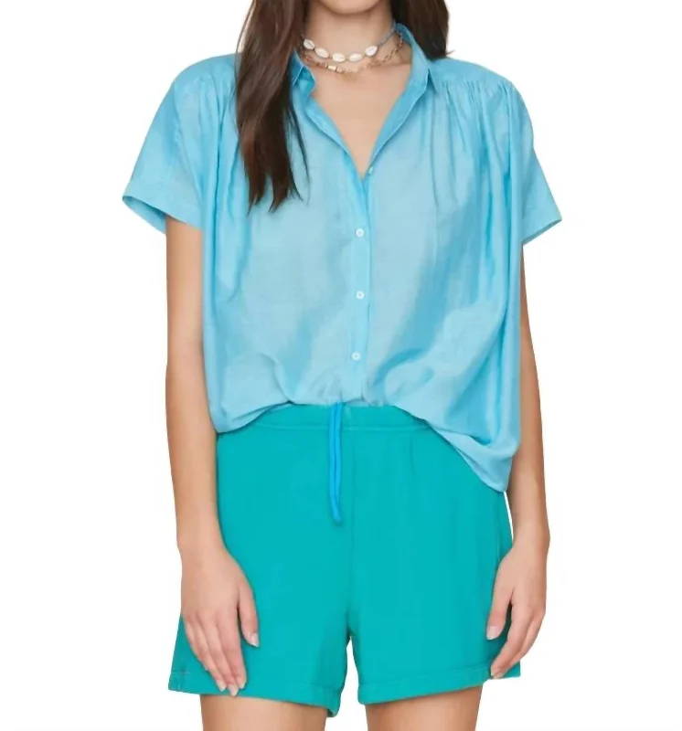 Paxton Shirt In Balboa Blue Fashion Forward Femme