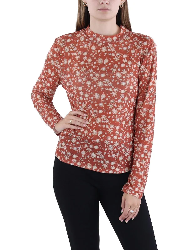 Petites Womens Printed Polyester Pullover Top Valentine's Special