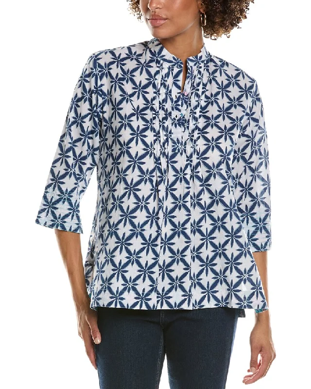 Pomegranate Pintuck Blouse Effortless Style