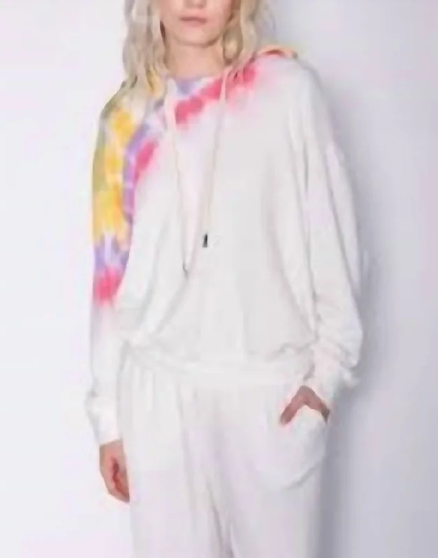 Rainbow Tie Dye Fleece Hoodie Find Your Unique Flair