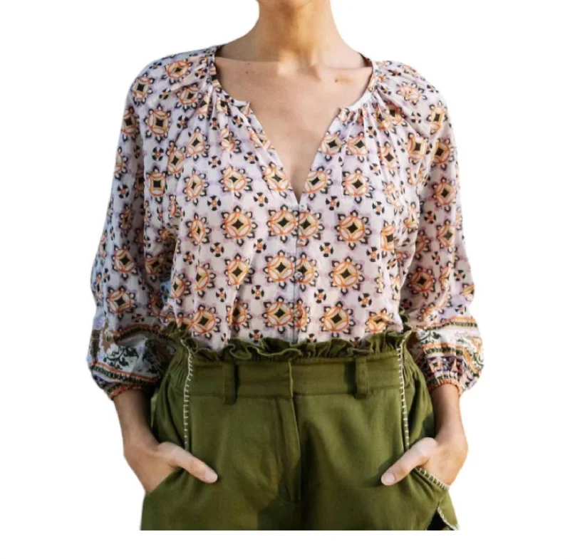 Ramona Blouse In Marrakesh Print Seasonal Trend