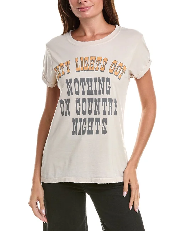 Recycled Karma Country Nights Burn Out T-Shirt Chic Style, Always In Vogue