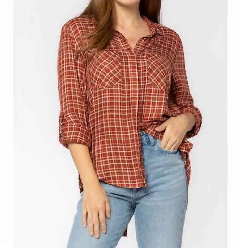 Riley Top In Maple Plaid Trend Driven Wardrobe