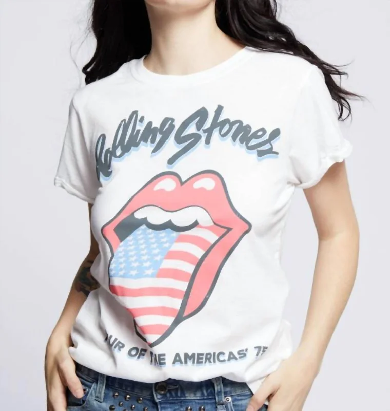 Rolling Stones Tee In White Versatile Style Wardrobe