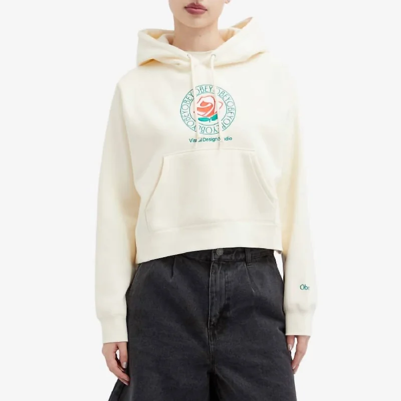 Rose Hoodie In Unbleached Urban Femme Streetwear