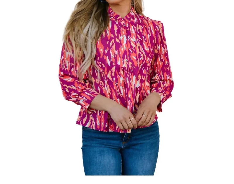 Roxy Top In Tiger Tail Violet Browse Our Top Products