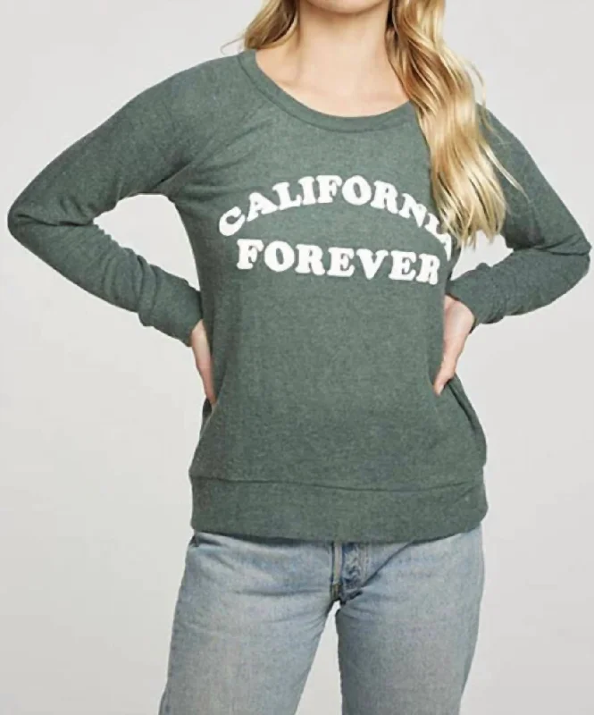 Rpet Knit Long Sleeve Raglan Pullover California Forever In Greenhouse Ends Soon