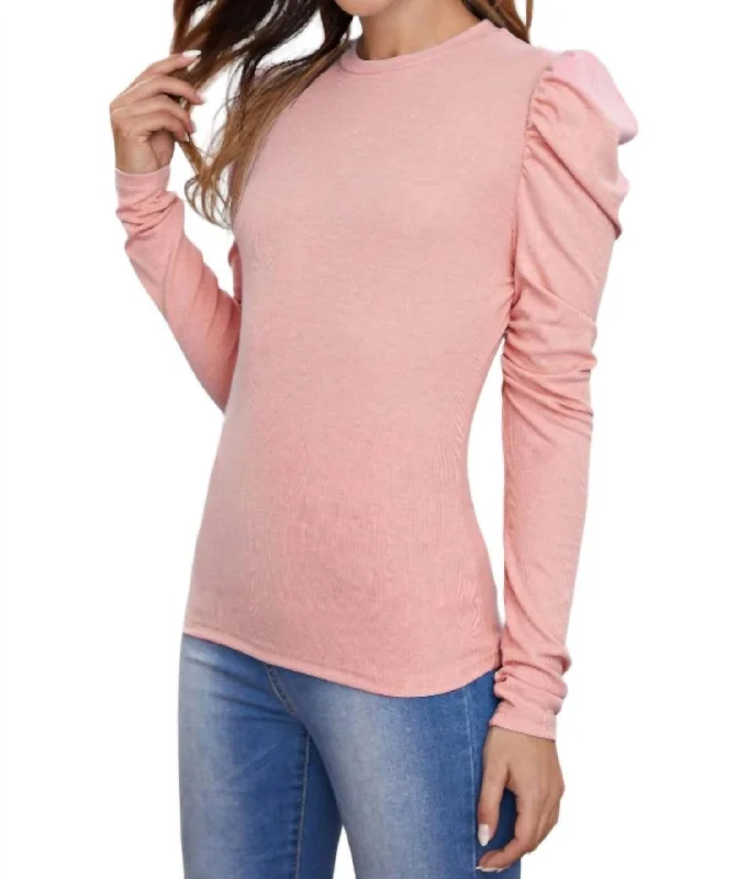 Ruffle Sleeves Top In Pink Catch Every Fashion Trend