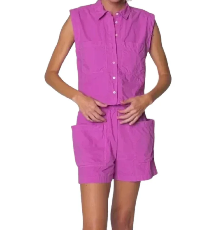 Rylee Patch Pocket Shirt In Rosebud Trendy Urban Attire