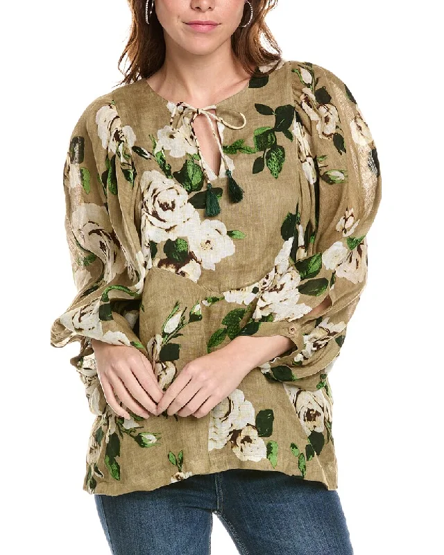 Samantha Sung Linen Blouse Seasonal Fashion