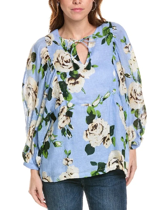 Samantha Sung Linen Blouse Effortless Comfort