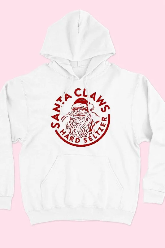 Santa Claws Hoodie In White And Red Limited Time Offer