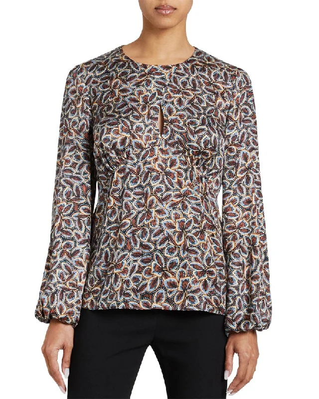 Santorelli Lyra Long Sleeve Blouse Polished Finish