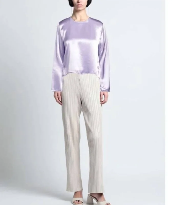 Shining Ls Satin Top In Iris Shop Sale Items