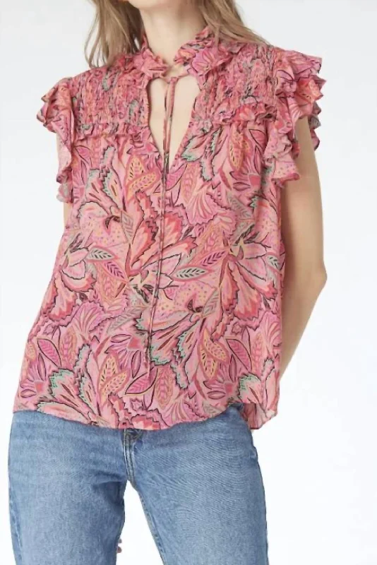 Sienna Blouse In Dahlia Floral Stylish Savings