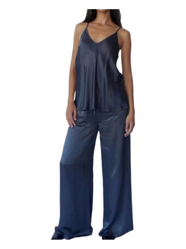 Silky Slip Top In Navy Shop Sale Items