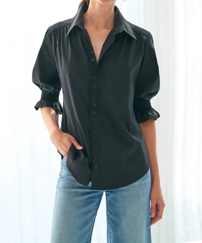 Sirena Shirt In Black Limited Stock, Big Sale