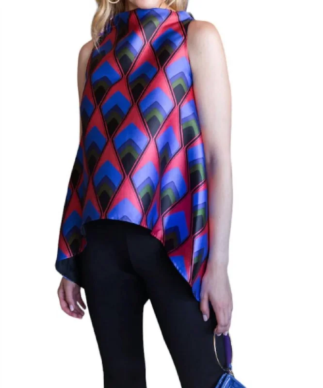 Sleeveless Blouse In Cinnabar End Of Season Clearance