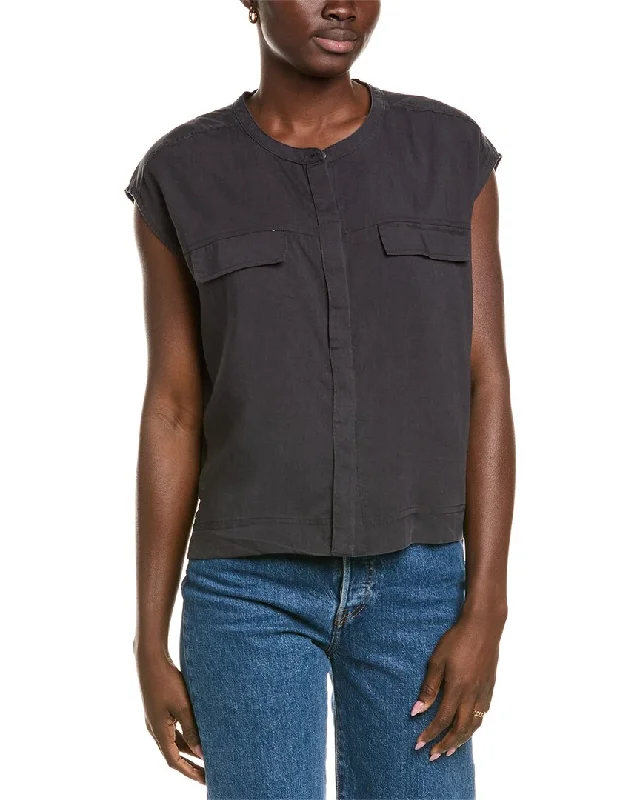 Splendid Cargo Top Flowy Fabric