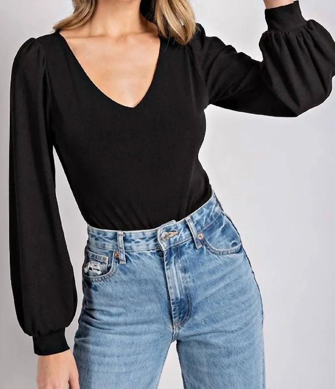 Stacy Bodysuit In Black Trend Alert