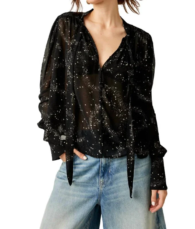 Stars Align Printed Top In Night Combo Forward Trendsetter