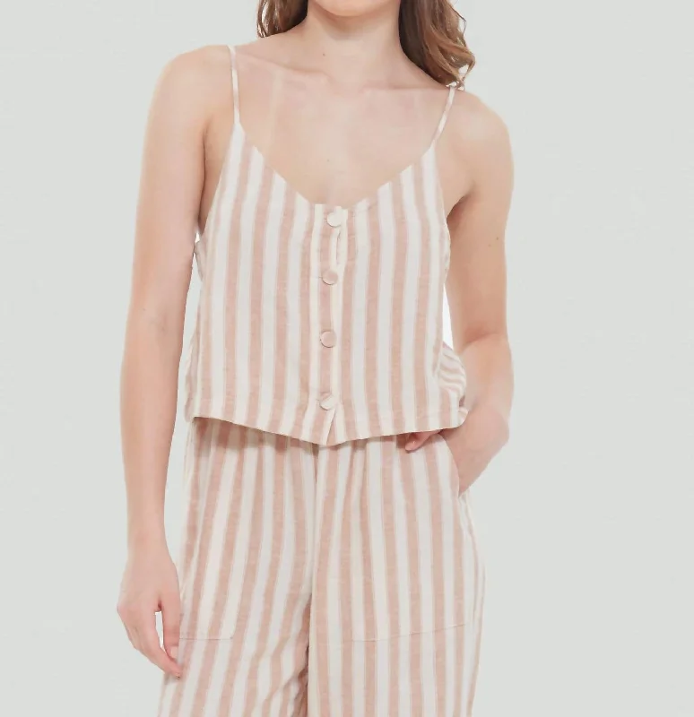 Striped Cami In Taupe New Season Fashion Preview Sale