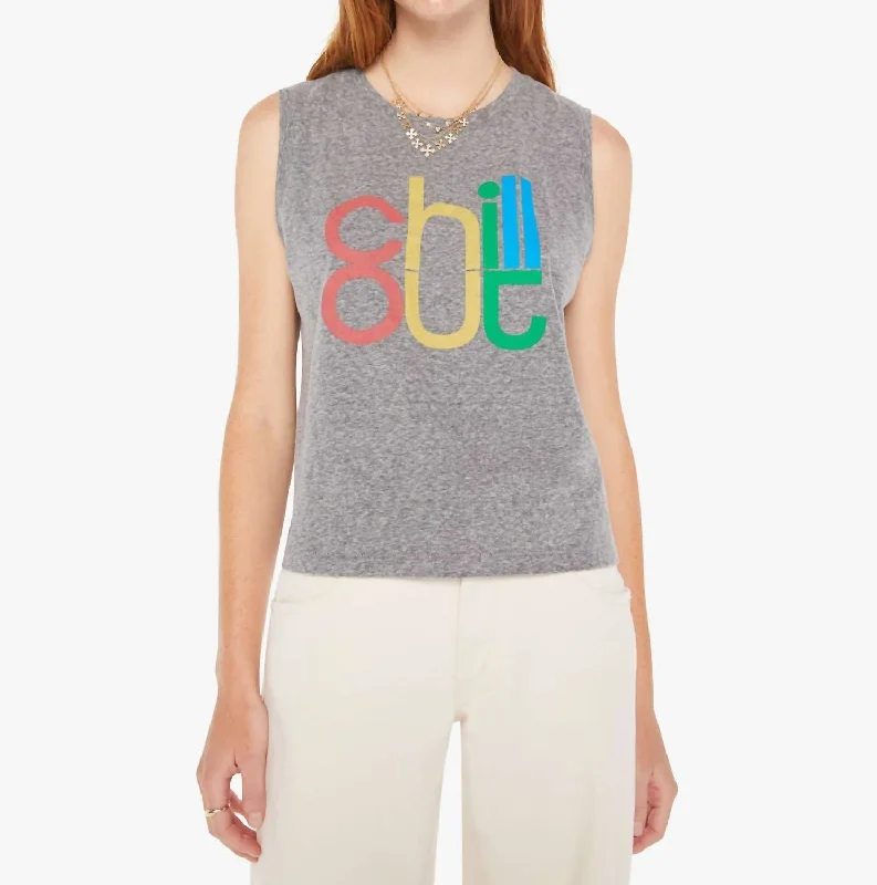 Strong And Silent Type Muscle Tee In Chill Out Elegant Style